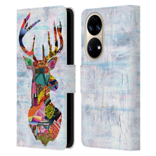 Artpoptart Animals Deer Leather Book Wallet Case Cover For Huawei P50