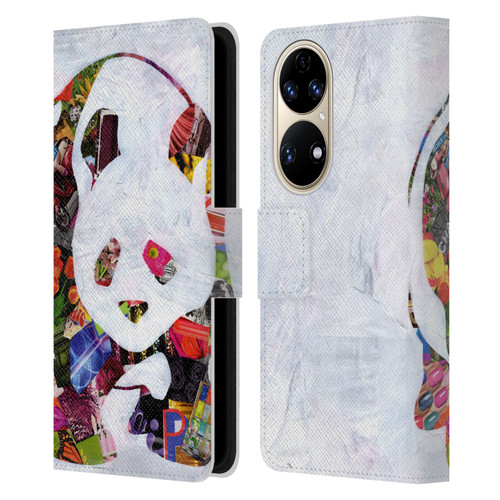 Artpoptart Animals Panda Leather Book Wallet Case Cover For Huawei P50