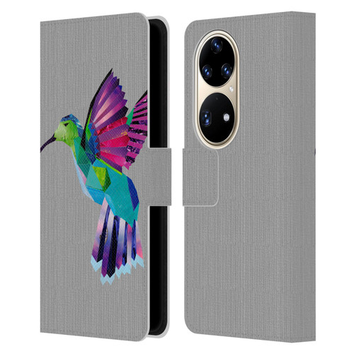 Artpoptart Animals Hummingbird Leather Book Wallet Case Cover For Huawei P50 Pro