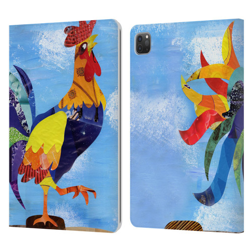 Artpoptart Animals Colorful Rooster Leather Book Wallet Case Cover For Apple iPad Pro 11 2020 / 2021 / 2022