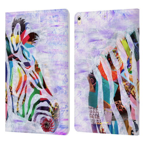 Artpoptart Animals Purple Zebra Leather Book Wallet Case Cover For Apple iPad Pro 10.5 (2017)