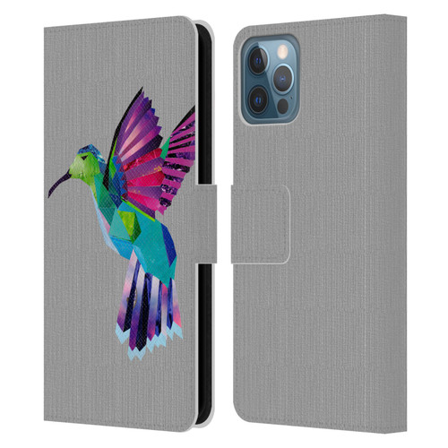Artpoptart Animals Hummingbird Leather Book Wallet Case Cover For Apple iPhone 12 / iPhone 12 Pro