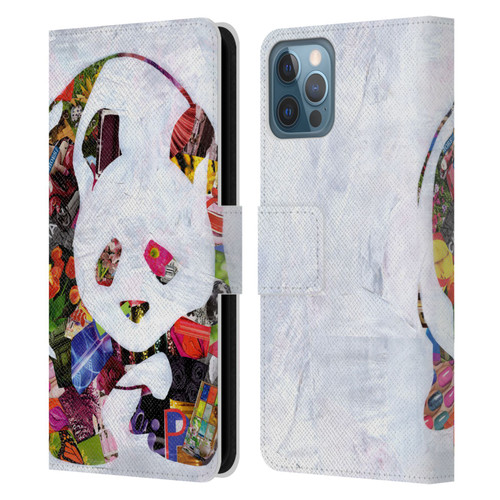 Artpoptart Animals Panda Leather Book Wallet Case Cover For Apple iPhone 12 / iPhone 12 Pro