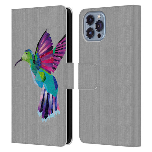 Artpoptart Animals Hummingbird Leather Book Wallet Case Cover For Apple iPhone 14