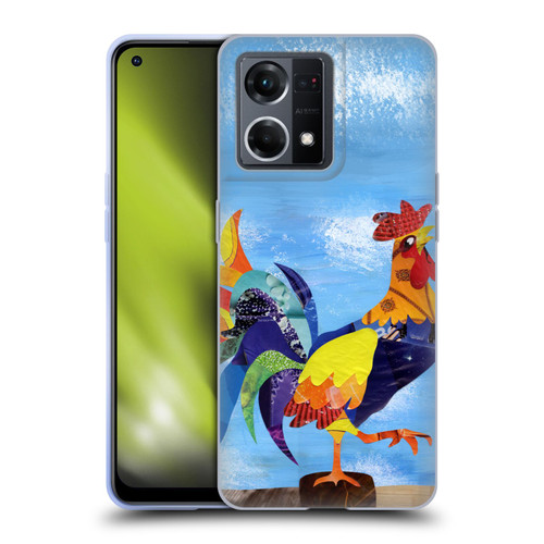 Artpoptart Animals Colorful Rooster Soft Gel Case for OPPO Reno8 4G