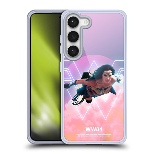 Wonder Woman 1984 80's Graphics Flying Soft Gel Case for Samsung Galaxy S23 5G