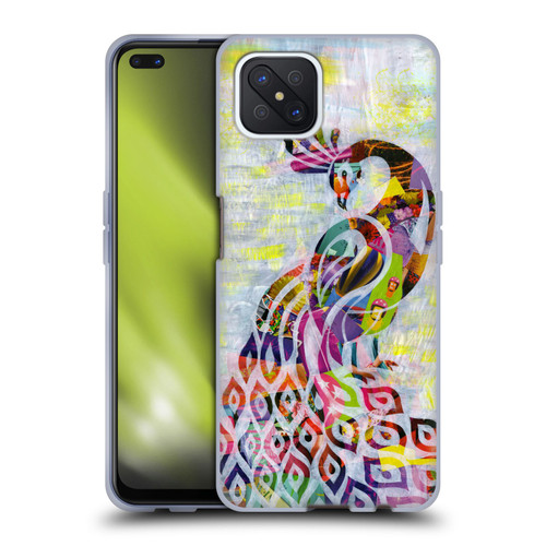 Artpoptart Animals Peacock Soft Gel Case for OPPO Reno4 Z 5G