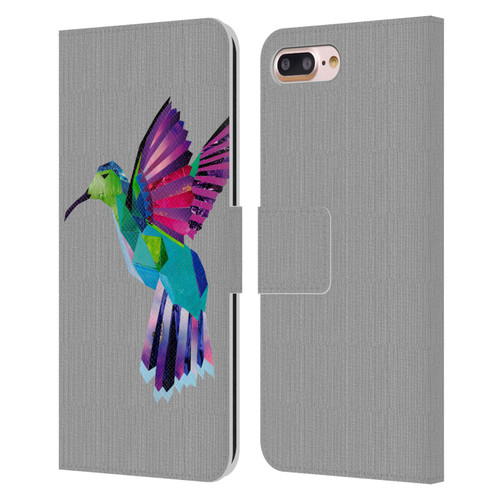 Artpoptart Animals Hummingbird Leather Book Wallet Case Cover For Apple iPhone 7 Plus / iPhone 8 Plus