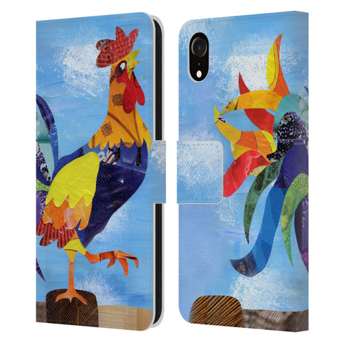 Artpoptart Animals Colorful Rooster Leather Book Wallet Case Cover For Apple iPhone XR