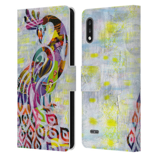 Artpoptart Animals Peacock Leather Book Wallet Case Cover For LG K22