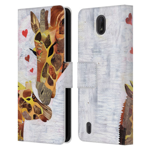 Artpoptart Animals Sweet Giraffes Leather Book Wallet Case Cover For Nokia C01 Plus/C1 2nd Edition