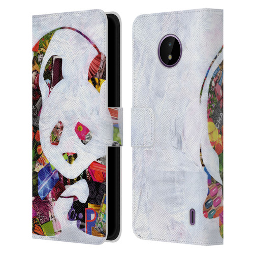Artpoptart Animals Panda Leather Book Wallet Case Cover For Nokia C10 / C20