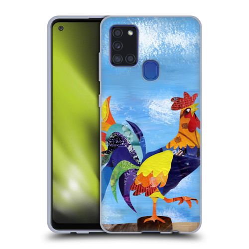 Artpoptart Animals Colorful Rooster Soft Gel Case for Samsung Galaxy A21s (2020)