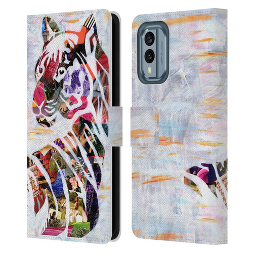 Artpoptart Animals Tiger Leather Book Wallet Case Cover For Nokia X30