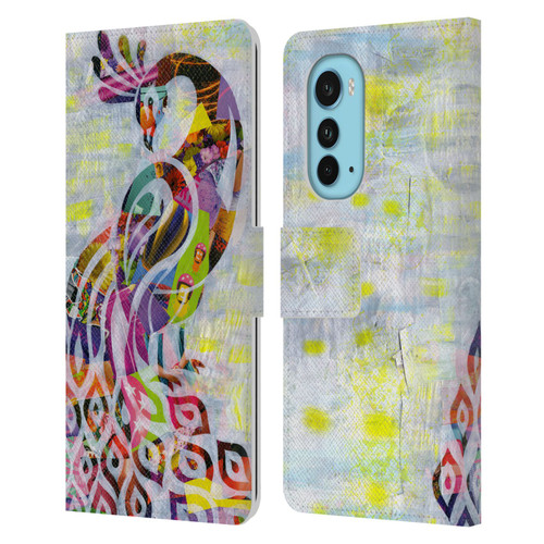 Artpoptart Animals Peacock Leather Book Wallet Case Cover For Motorola Edge (2022)