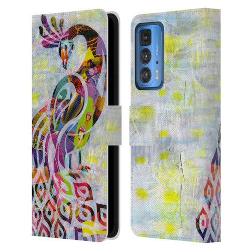 Artpoptart Animals Peacock Leather Book Wallet Case Cover For Motorola Edge 20 Pro