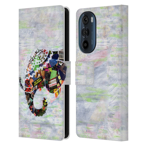 Artpoptart Animals Elephant Leather Book Wallet Case Cover For Motorola Edge 30