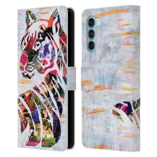 Artpoptart Animals Tiger Leather Book Wallet Case Cover For Motorola Edge S30 / Moto G200 5G
