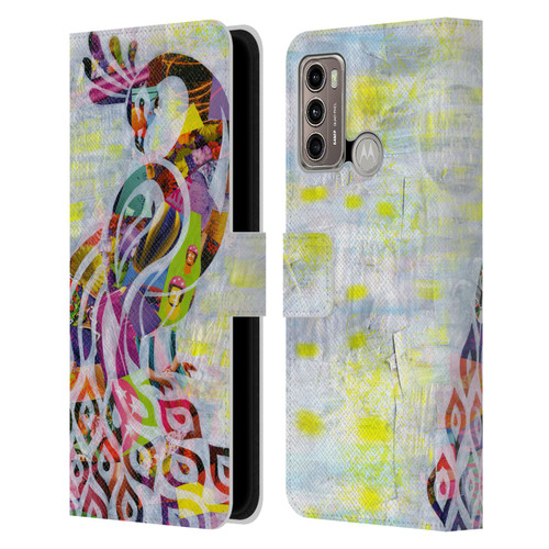 Artpoptart Animals Peacock Leather Book Wallet Case Cover For Motorola Moto G60 / Moto G40 Fusion