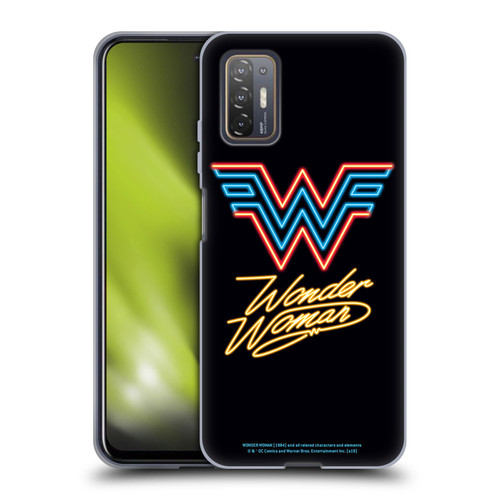 Wonder Woman 1984 Logo Art Neon Soft Gel Case for HTC Desire 21 Pro 5G