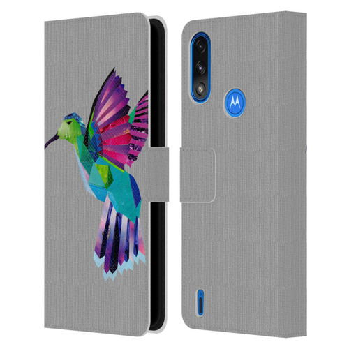 Artpoptart Animals Hummingbird Leather Book Wallet Case Cover For Motorola Moto E7 Power / Moto E7i Power