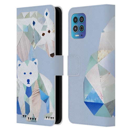 Artpoptart Animals Polar Bears Leather Book Wallet Case Cover For Motorola Moto G100