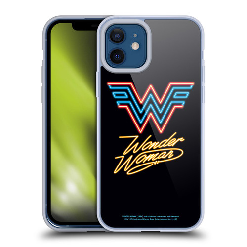 Wonder Woman 1984 Logo Art Neon Soft Gel Case for Apple iPhone 12 / iPhone 12 Pro