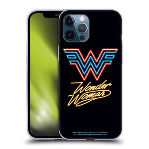 Wonder Woman 1984 Logo Art Neon Soft Gel Case for Apple iPhone 12 Pro Max