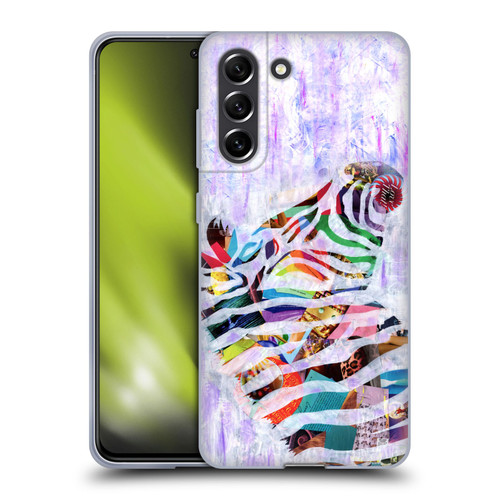 Artpoptart Animals Purple Zebra Soft Gel Case for Samsung Galaxy S21 FE 5G