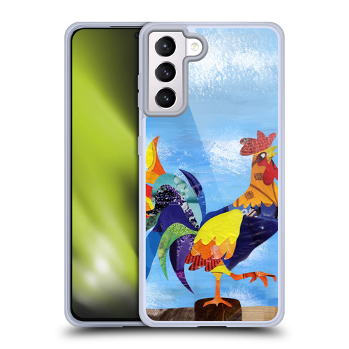 Artpoptart Animals Colorful Rooster Soft Gel Case for Samsung Galaxy S21+ 5G