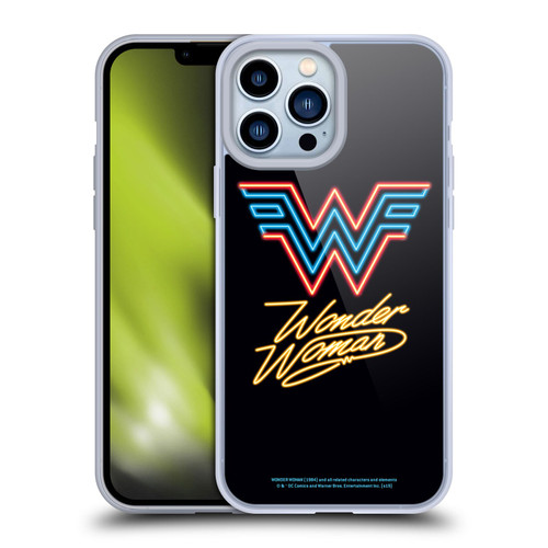 Wonder Woman 1984 Logo Art Neon Soft Gel Case for Apple iPhone 13 Pro Max
