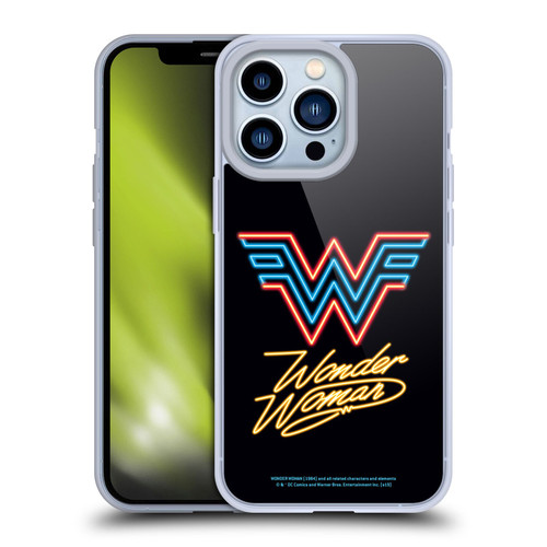 Wonder Woman 1984 Logo Art Neon Soft Gel Case for Apple iPhone 13 Pro