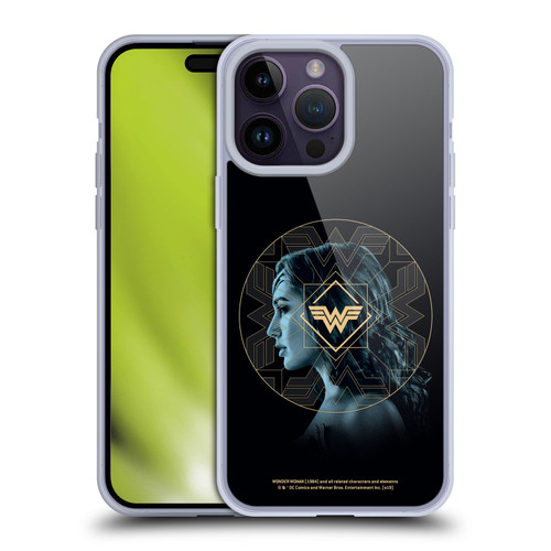 Wonder Woman 1984 Logo Art Gold Portrait Soft Gel Case for Apple iPhone 14 Pro Max