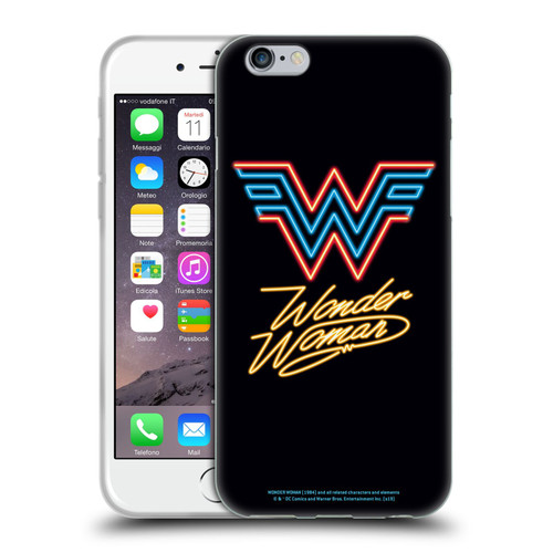 Wonder Woman 1984 Logo Art Neon Soft Gel Case for Apple iPhone 6 / iPhone 6s