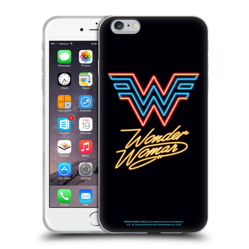 Wonder Woman 1984 Logo Art Neon Soft Gel Case for Apple iPhone 6 Plus / iPhone 6s Plus