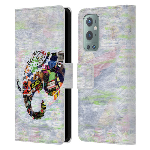 Artpoptart Animals Elephant Leather Book Wallet Case Cover For OnePlus 9