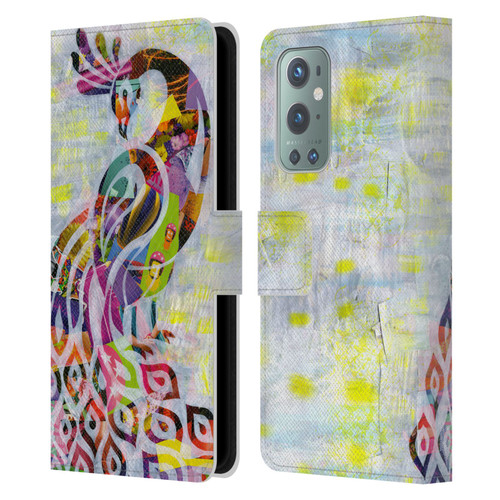 Artpoptart Animals Peacock Leather Book Wallet Case Cover For OnePlus 9
