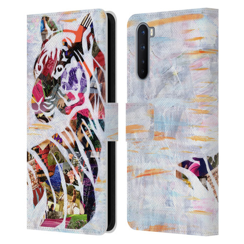 Artpoptart Animals Tiger Leather Book Wallet Case Cover For OnePlus Nord 5G