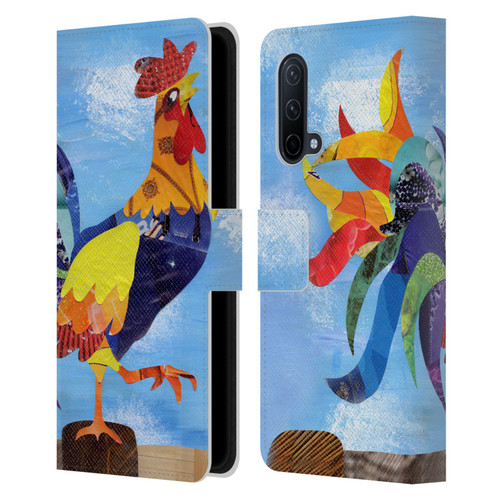 Artpoptart Animals Colorful Rooster Leather Book Wallet Case Cover For OnePlus Nord CE 5G