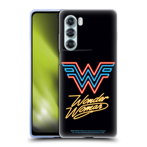 Wonder Woman 1984 Logo Art Neon Soft Gel Case for Motorola Edge S30 / Moto G200 5G