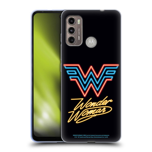 Wonder Woman 1984 Logo Art Neon Soft Gel Case for Motorola Moto G60 / Moto G40 Fusion