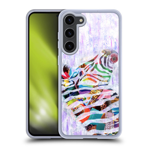 Artpoptart Animals Purple Zebra Soft Gel Case for Samsung Galaxy S23+ 5G