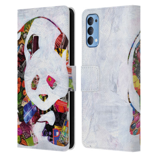 Artpoptart Animals Panda Leather Book Wallet Case Cover For OPPO Reno 4 5G