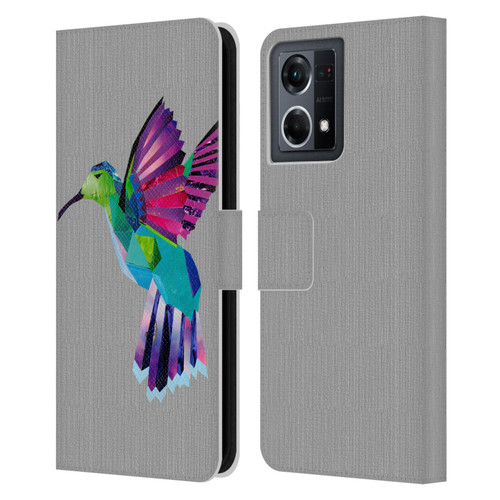 Artpoptart Animals Hummingbird Leather Book Wallet Case Cover For OPPO Reno8 4G