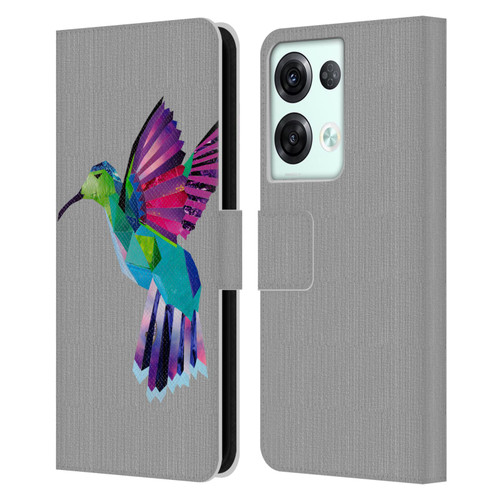 Artpoptart Animals Hummingbird Leather Book Wallet Case Cover For OPPO Reno8 Pro