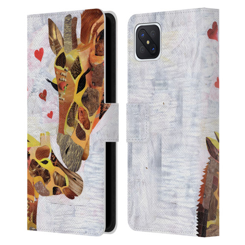 Artpoptart Animals Sweet Giraffes Leather Book Wallet Case Cover For OPPO Reno4 Z 5G
