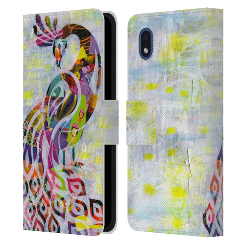 Artpoptart Animals Peacock Leather Book Wallet Case Cover For Samsung Galaxy A01 Core (2020)