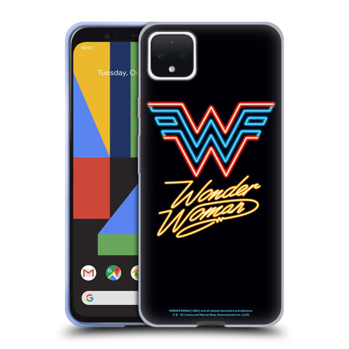 Wonder Woman 1984 Logo Art Neon Soft Gel Case for Google Pixel 4 XL