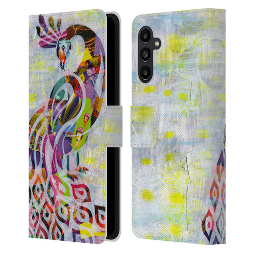 Artpoptart Animals Peacock Leather Book Wallet Case Cover For Samsung Galaxy A13 5G (2021)