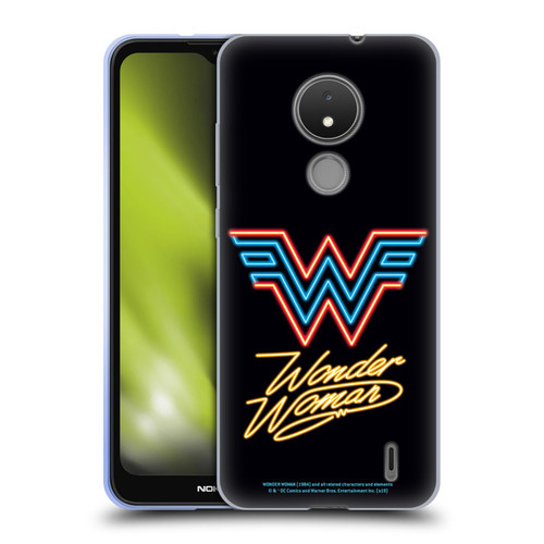 Wonder Woman 1984 Logo Art Neon Soft Gel Case for Nokia C21